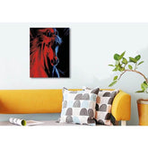 Painting by numbers for adults Horse in backlight